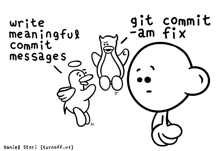 commit messages geek comic