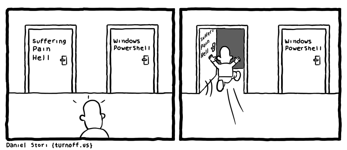 i love windows powershell geek comic