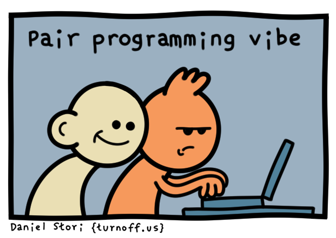 pair programming vibe geek comic