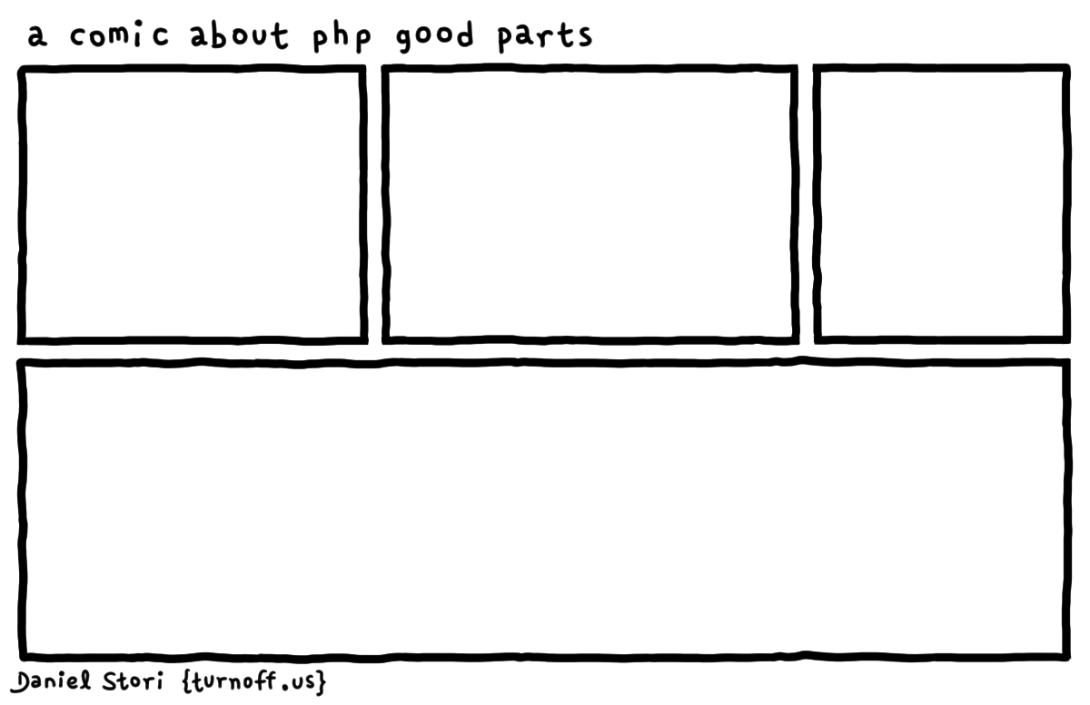 a comic about php good parts geek comic