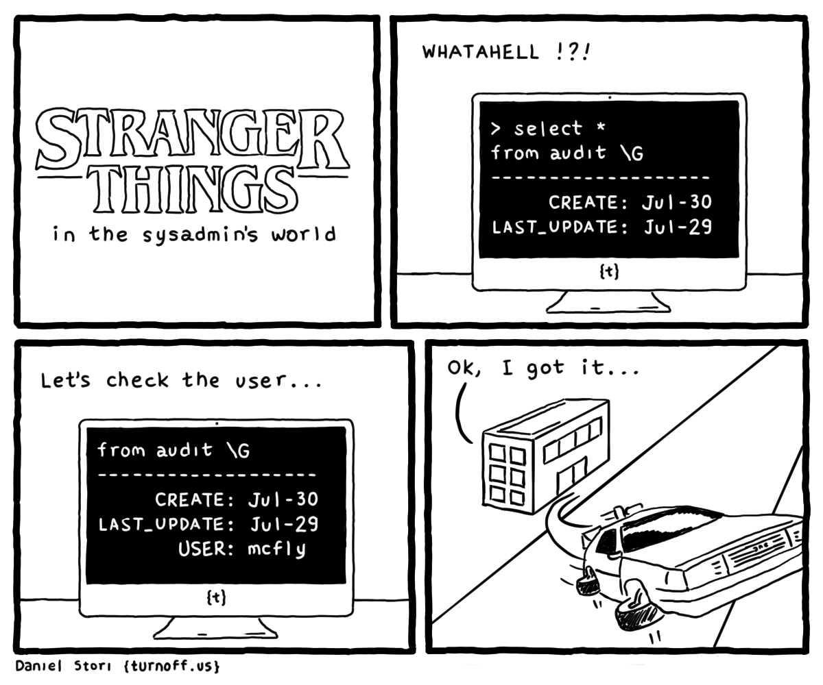 stranger things - in the sysadmin's world geek comic