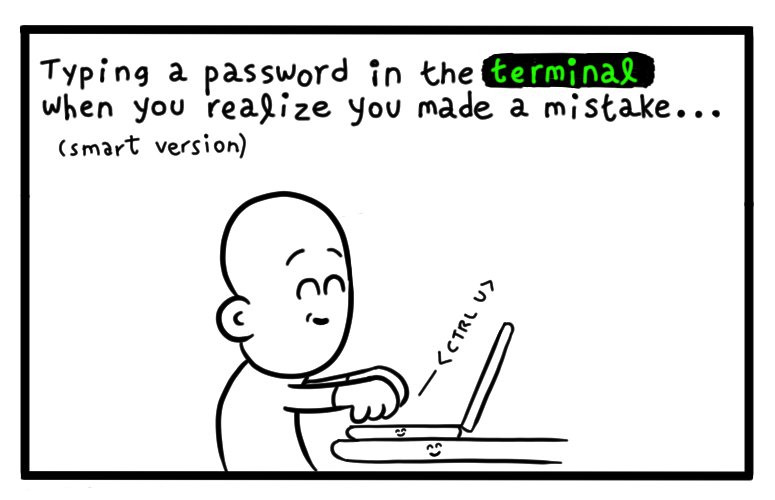 terminal password typing geek comic