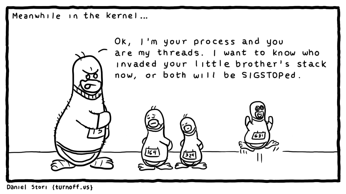 brothers conflict (at linux kernel) geek comic