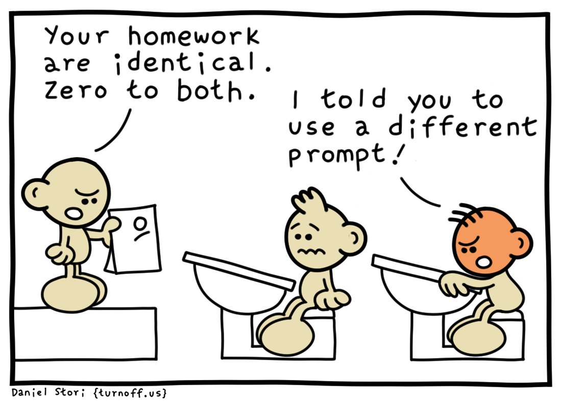 homework and gen ai geek comic