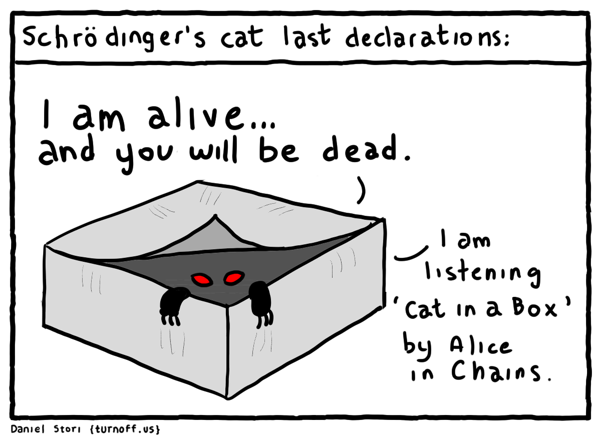schrödinger's cat last declarations geek comic