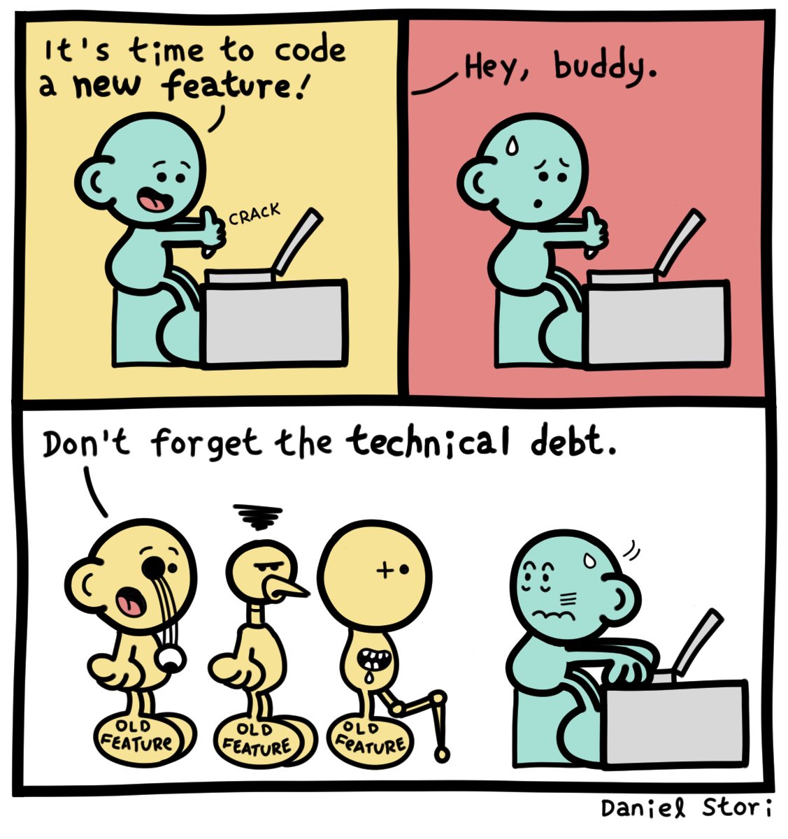 technical debt geek comic