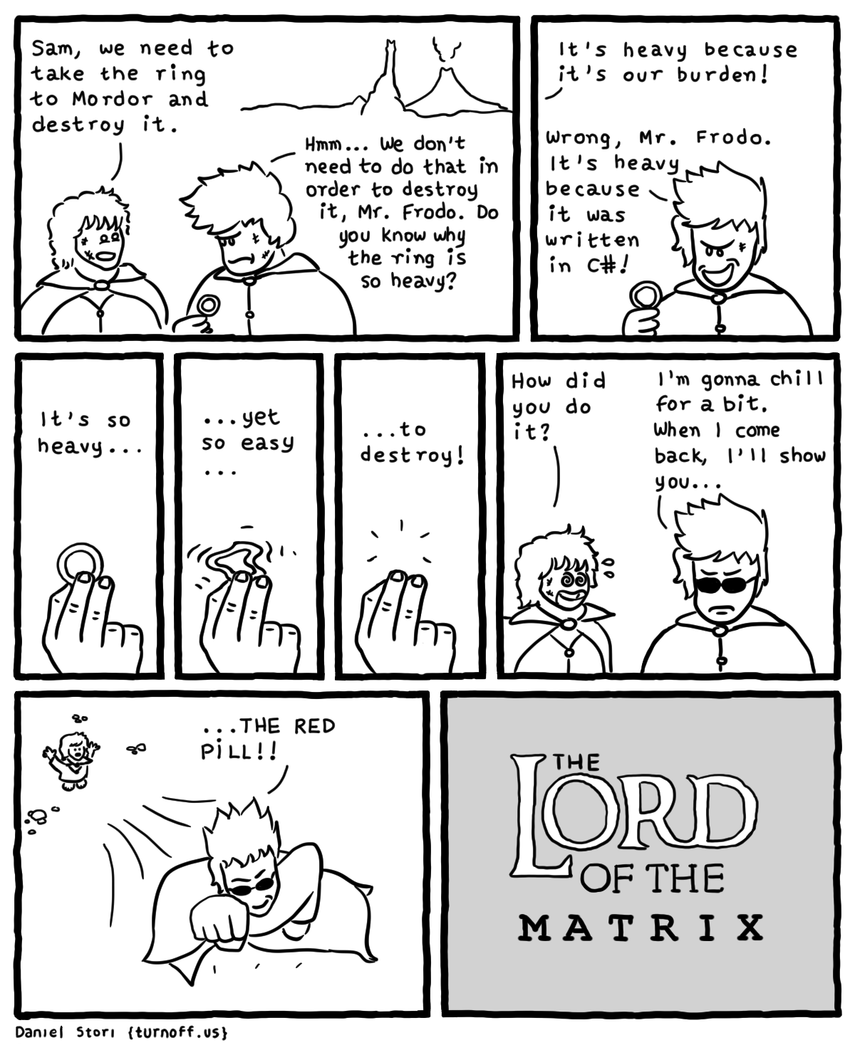 the lord of the matrix geek comic